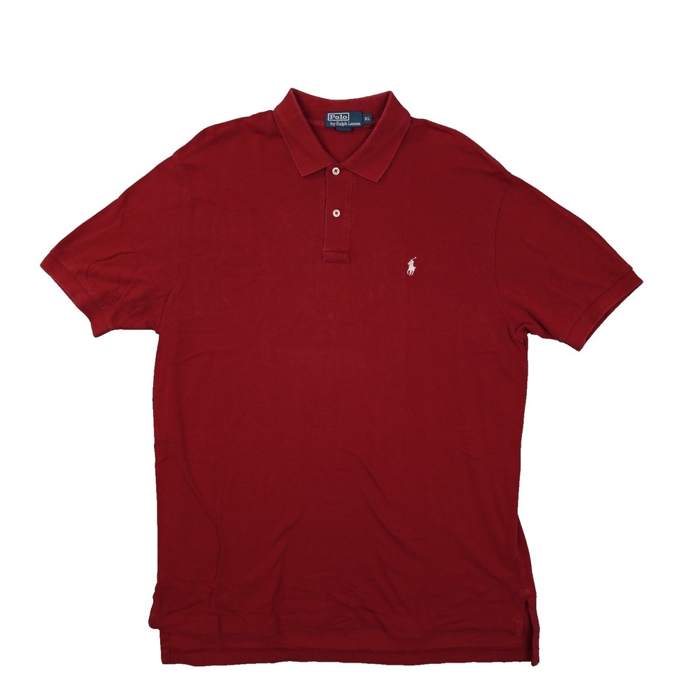 Polo Ralph Lauren Vintage Red Polo Shirt Men's XL Short Sleeve Preppy Classic
